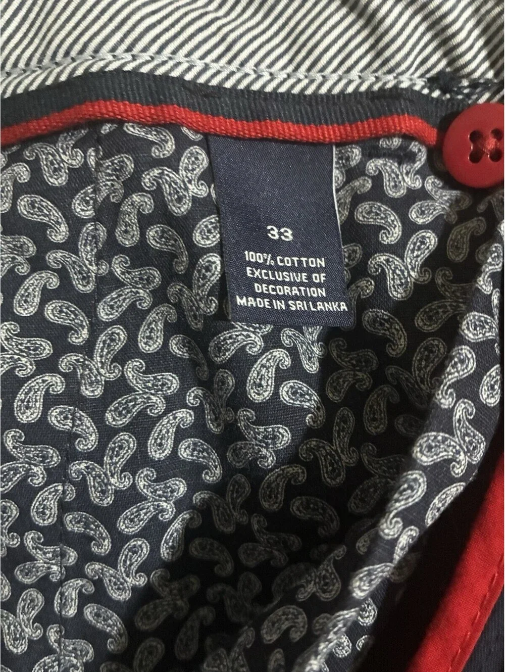 Cremieux Madison Men’s Shorts 33 Navy Blue Embroidered Marlin Fish 100% Cotton